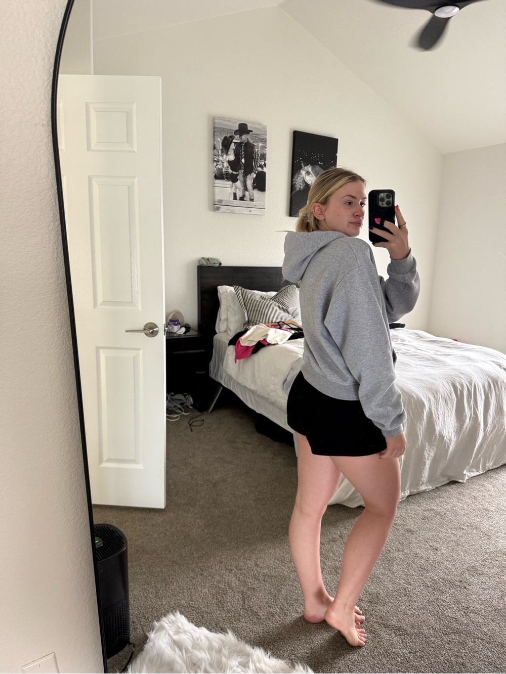 SKIMS Gray Pullover Hoodie - Classic Casual Sweatshirt - Picture 2 of 5